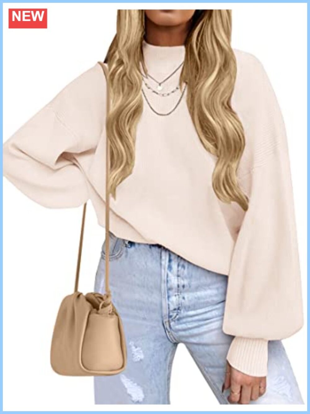 ZESICA Womens Fall Fashion Oversized Knit Sweater Turtleneck Long Sleeve